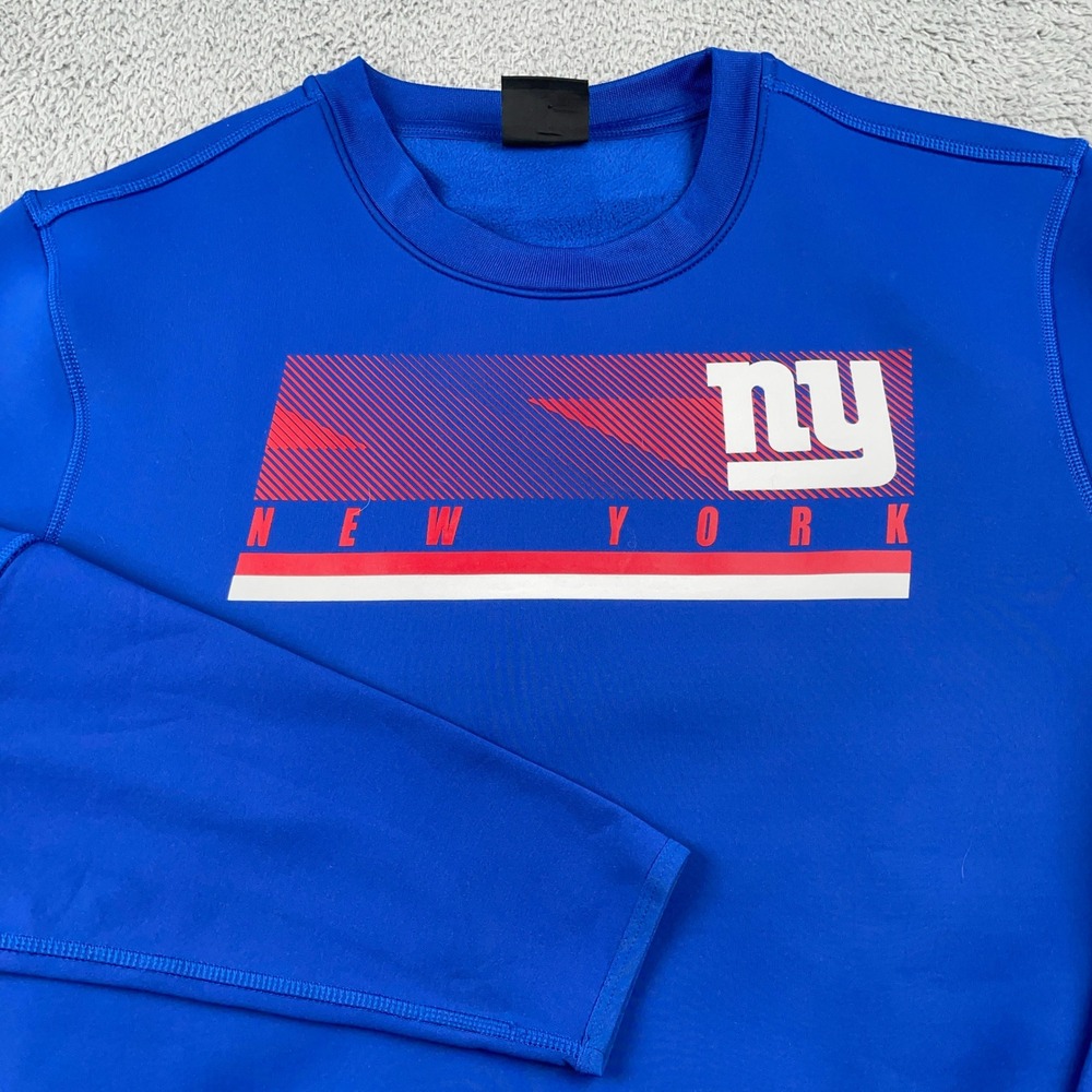 New York Giants Sweatshirt Mens Large Blue Team Issued Nike On Field Dri Fit